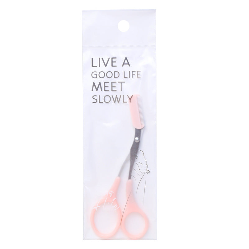 Manufacturer's eyebrow trimming scissors with comb, eyebrow scissors, small scissors for beginners, beauty scissors with eyebrow comb, eyebrow shape, hot style