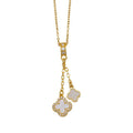 [titanium steel] four-leaf clover necklace for women, niche design, accessible luxury, fashionable, popular, elegant, smart and simple copper pendant