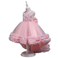 New girls' floral dress - stylish princess style, perfect for first birthday parties and special occasions