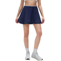Contrast colorfake two-piece high waist yoga tennis skirt sweat-absorbent breathable fashion tape a-shaped sports skirt for women d26010