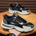 Spring men's new breathable mesh youth sports shoes korean style trendy versatile thick sole casual dad shoes