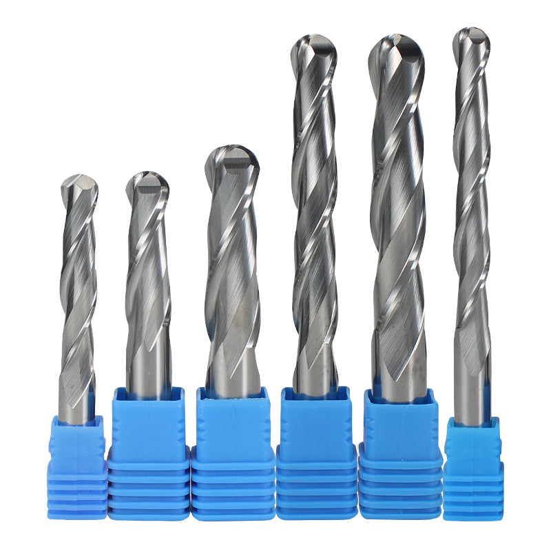 3.175-12Mm double blade spiral ball end milling cutter embossed carving woodworking milling cutter cnc tungsten steel ball end milling cutter