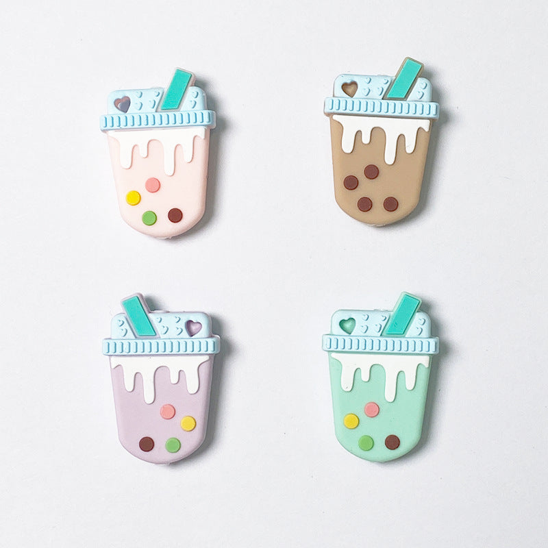 Cross-border food-grade baby molar beads, cartoon jewelry, loose bead accessories, gnawing teething beads, cartoon silicone beads.