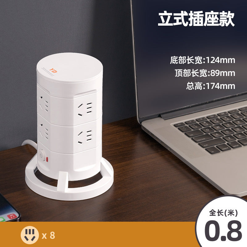 Vertical socket multi-function converter plug strip multi-slot rubik's cubefor homeusb row plug panel multi-hole wiring board