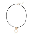 Wholesale exaggerated circle pendants - european & american cross-border fashion jewelry - versatile alloy necklaces - unique rope chain geometric necklaces