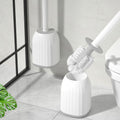 Toilet brush toilet brush placer clean no dead angle round head brush with bottom base toilet brush for home bathroom