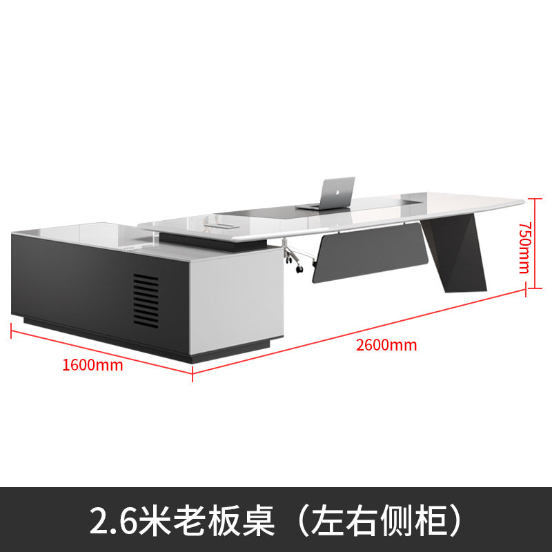 Accessible luxuryclassy sense paint boss desk office desk casual modern fashion executive desk office furniture table and chair combination