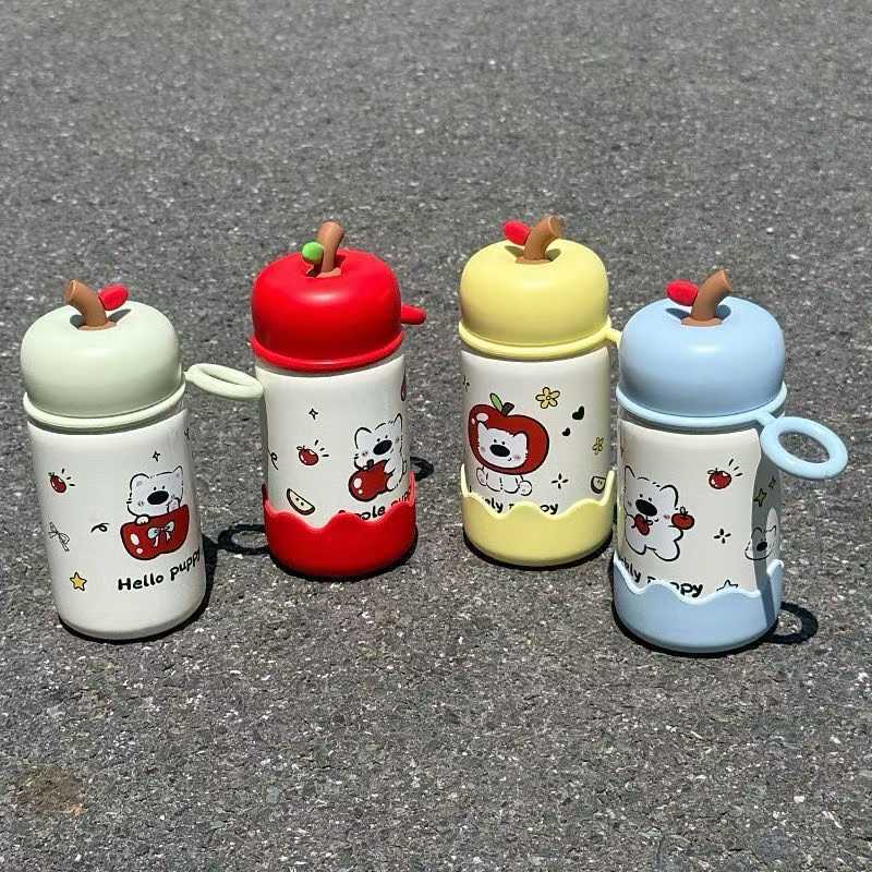 Trendy & cute apple cartoon kids' thermos - 316 stainless steel, high-style design, portable water bottle for boys & girls