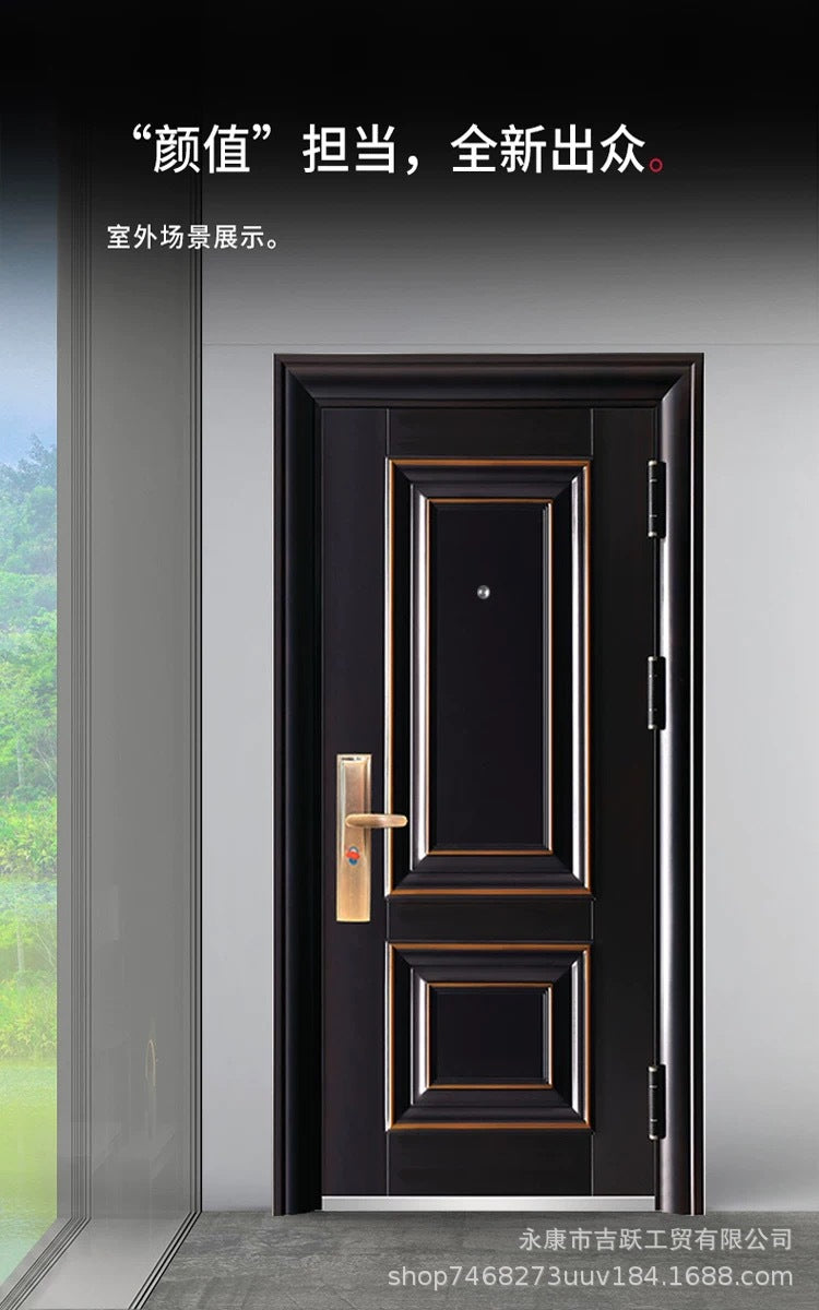 Factory direct sales wholesale security door 7cm entrance single and double double door entrance door rental house project door