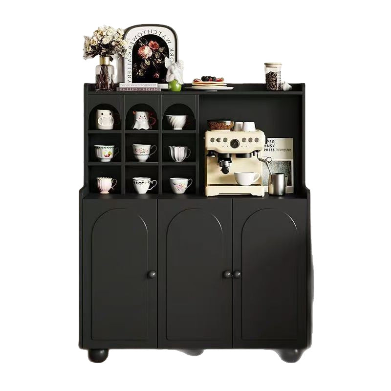 Solid wood sideboard small apartment for home coffee machine cabinet high cabinet all-in-one storage cabinet wall-mounted living room ultra-narrow tea cabinet