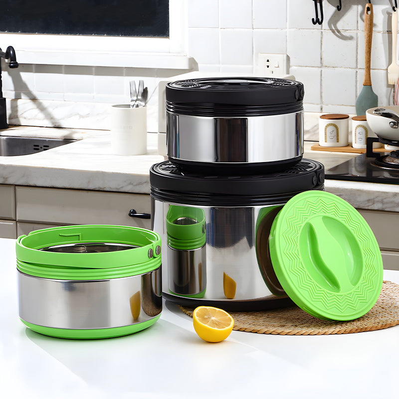 supply of stainless steel insulated buckets, cold and hot food warmers, insulated lunch boxes, portable pots for office workers