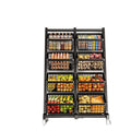Kitchen storage rack floor-standing multi-layer vegetables and fruits multi-functional vegetable basket living room snack storage rack with wheels