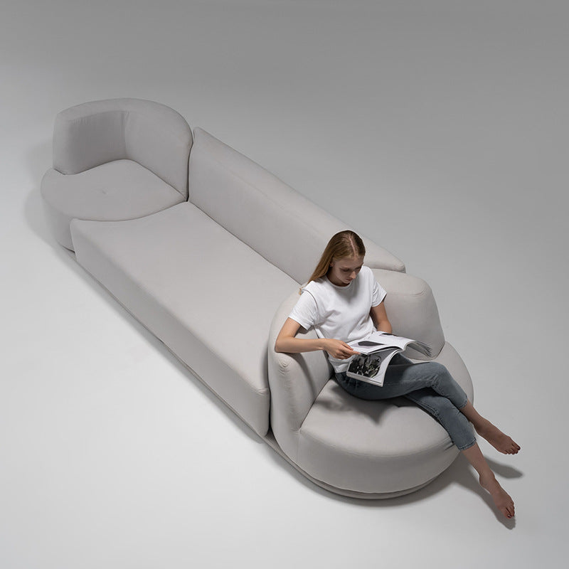 Nandi fabric sofa: designer italian minimalist high-end living room creative rotating multifunctional modular sofa