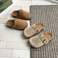 Kids' birkenstock-style clogs: all-season closed-toe slippers for boys and girls, perfect for outdoor wear, toddlers and young children, bean-shaped sandals, suitable for home use