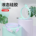 New liquid silicone macaron color 2.5a fast charging cable, compatible with apple, huawei, and android phones