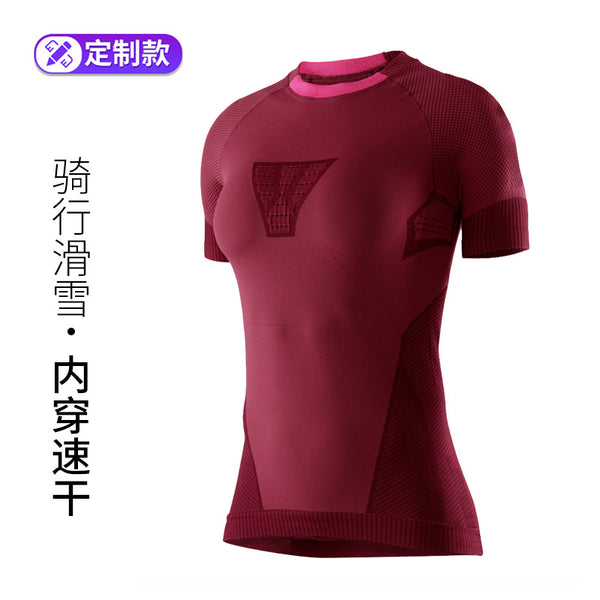 [Customized model] 2025 outdoor sports shapewear mountain road bicycle moisture wicking cycling short sleeves