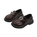 Vancahao kids' british style black leather loafers -  spring/autumn new collection - girls' fashion slip-ons