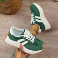 Wholesale women's spring/autumn new lightweight soft sole chunky sneakers - slimming, versatile, fashionable, casual white shoes