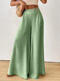 independent station new arrival cross-border fashionelegance mid-waist wide-leg pants pants