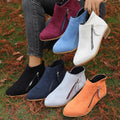 Export short boots  autumn winternew arrival cross-border pointed thick heel side zipper fashion style plus sizeboots