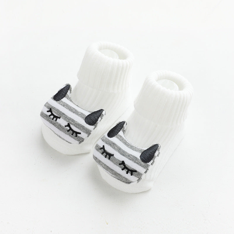 Babylon children's socks class a loose mouth baby knee socks korean style cartoon accessories baby non-slip floor socks