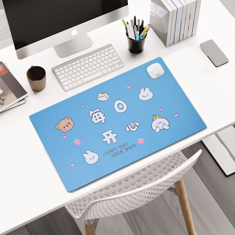Heated mouse pad - large size, winter warm desk mat for office, student, computer, writing, hand warmer, electric heating