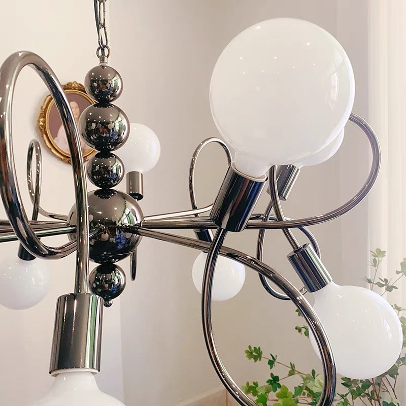 Vintage French Cream Bauhaus Magic Bean Medieval Art Black Chandelier Bedroom Lighting Light Luxury Living Room Main Light