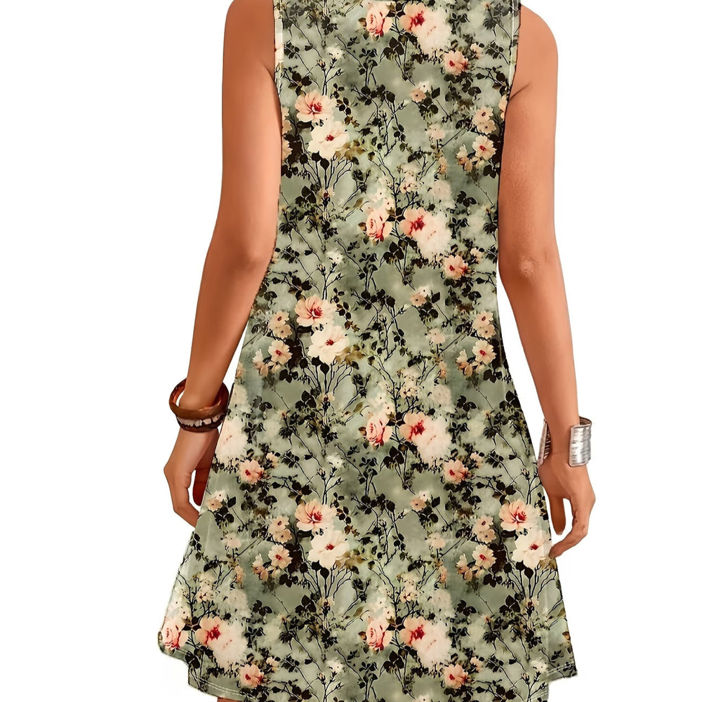 wholesale women's short-sleeved dresses, fashionable women's dresses for spring, summer, and autumn, new cross-border printed designs