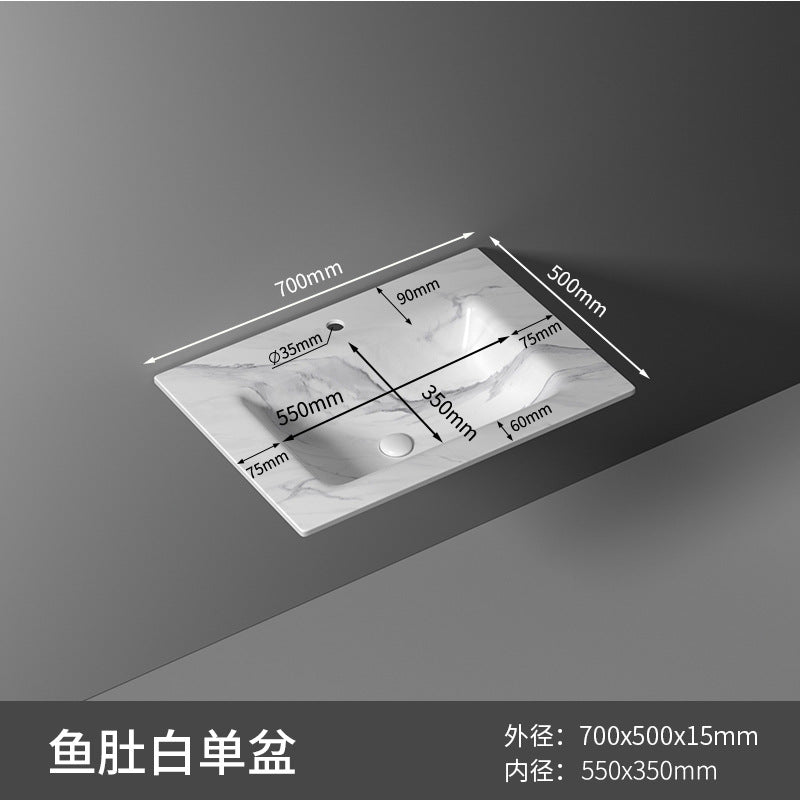 Rock slab hot bending integrated basin toilet seamless rock slab washbasin bathroom taichung basin non-standard corner cutting