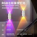Colorful gradient light atmosphere night light smart human body sensor rechargeable magnetic rgb colorful ins style wall light