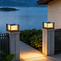 Solar powered pillar lights for villas, entryway doors, premium marble waterproof column lights, diy home construction wall post lights