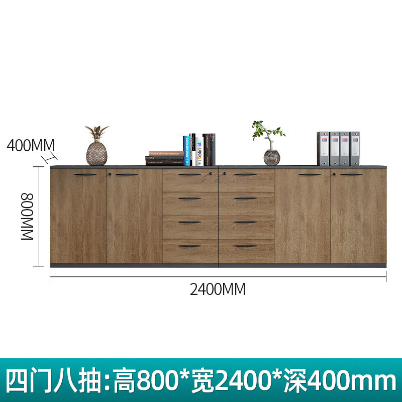 File cabinet low cabinet office storage cabinet drawer with lock information cabinet floor cabinet tea cabinet wooden
