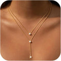 fashion new product retroins women's pendant necklace fashionaccessible luxuryy-shaped adjustable clavicle necklace gift
