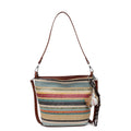 New arrival bucket bag niche style woven bag stripes shoulder bag trendy armpit bag fashion straw bag satchel crossbody bag