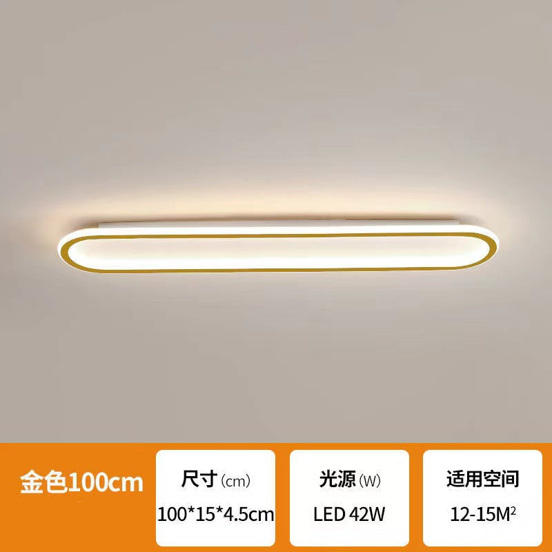 Led linear corridor aisle light - modern minimalist nordic style - ceiling mounted for stairways, balconies, entryways, and closets
