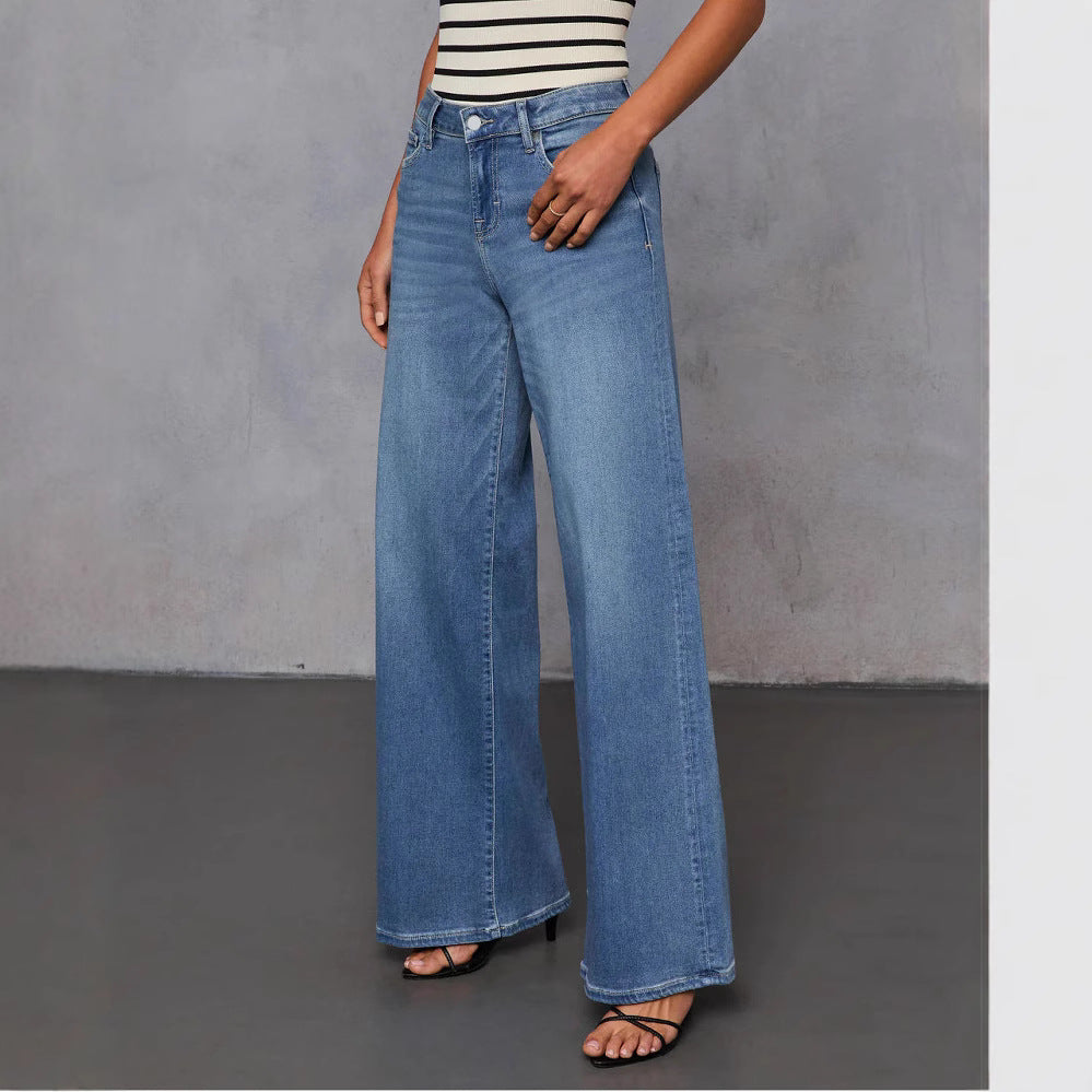 Xintang denim capital jeans women's new arrivalexportelegantwork clothingloose pants washed stretch fashionjeans