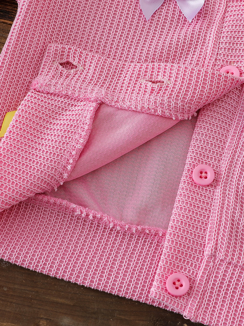cross-border korean style girls' preppy bow cardigan solid color camisole + a-line pleated skirt three-piece set