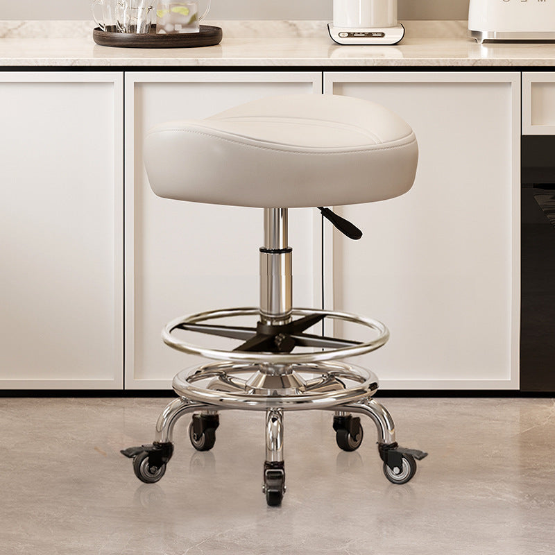 Saddle Chair Kitchen Cooking Chair Front Desk Cashier High Stool Universal Wheel Lifting Chair Beauty Barber Stool