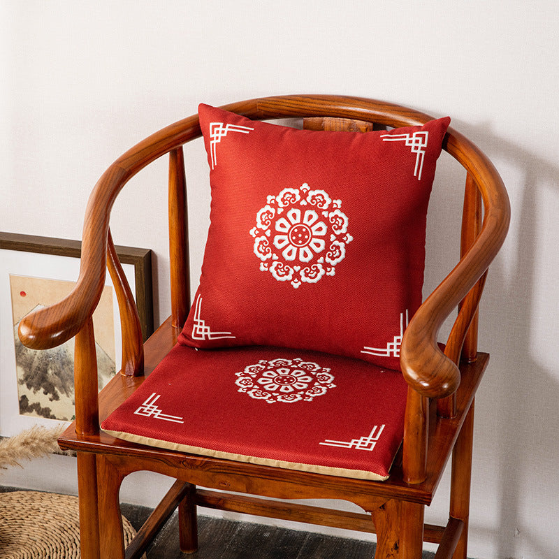 New chinoiserie guochao cushion pillow tea table cushion living room sofa taishi chair armchair backrest for home cushion cushion
