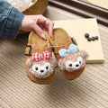 Kids' birkenstock-inspired slippers: new cute cartoon design, versatile style for spring/autumn 2025, perfect for little girls, closed-toe mules