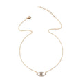 Diamond-encrusted devil's eye necklace wholesale european and american popular nicheaccessible luxury jewelry women's clavicle chain simple eye pendant