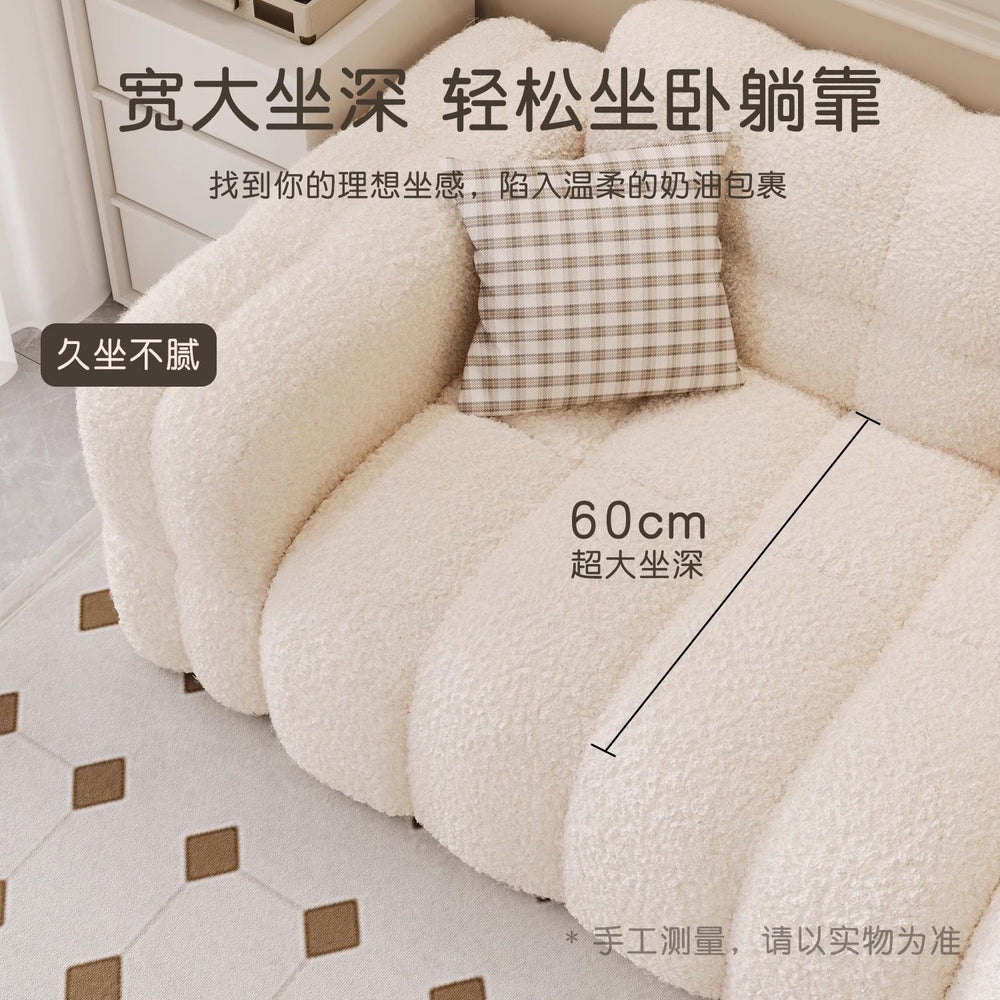 Light french retro cream living room sofa living room modern light luxury casual chenille modular cotton and linen fabric sofa