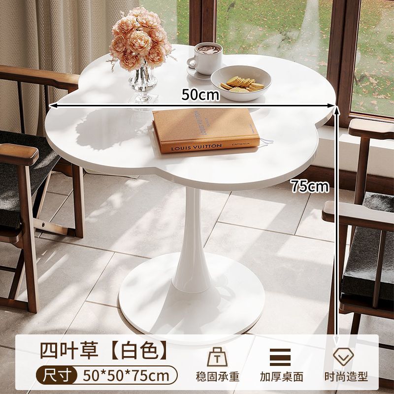White round table popular living room simple for home commercial dining table small apartment coffee table corner table milk tea shop negotiation table