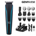 Electric hair clipper multifunctional electric grooming suit nose hair trimmer hairdresser bald shaver digital display shaver washable portable