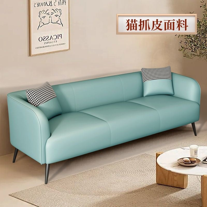 Fully assembled technical fabric sofa small apartment scandinavian double two or three people living room rental apartment popular style simple