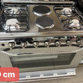 Four 4 gas two 2 electric burner stove with oven one-piece upright 900mm outlet 1 piece for sale