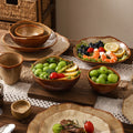 Restaurant stylish ceramic rice bowl, noodle bowl, soup bowl, retrofor home vegetable bowl, large bowl, salad plate, creative kiln-turned tableware