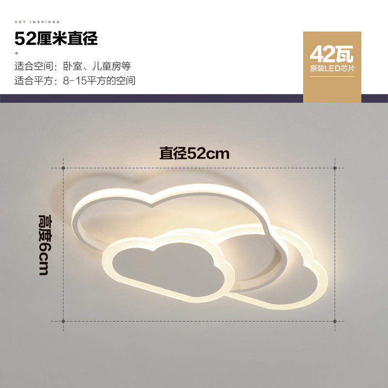 Bedroom light full spectrum eye protection pumpkin lamp modern simple Zhongshan lamp home improvement lighting Nordic cloud ceiling lamp