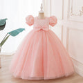hot-selling dresses for girls, flower girls, wedding dresses, accessible luxury, niche, simple mesh, children's catwalk host costumes