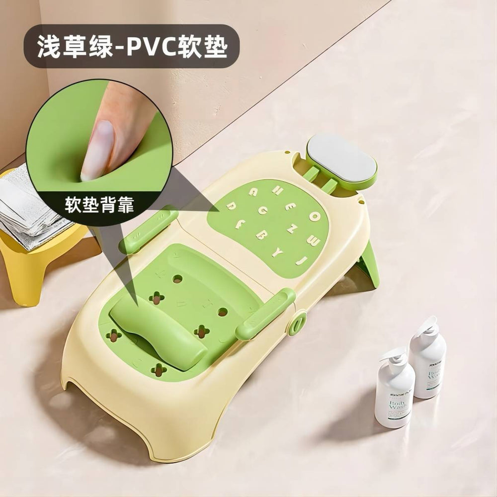 Kids' shampoo chair - foldable baby hair washing bed for home use - gentle hair washing for toddlers and infants